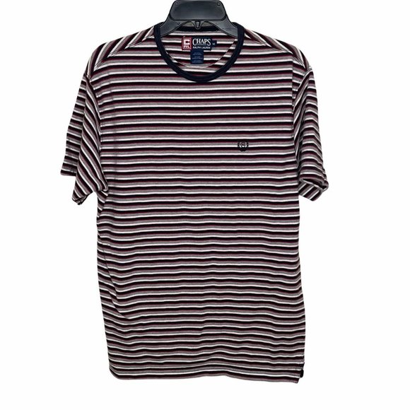 Chaps Ralph Lauren Vintage Striped T-shirt Men M - Picture 2 of 6